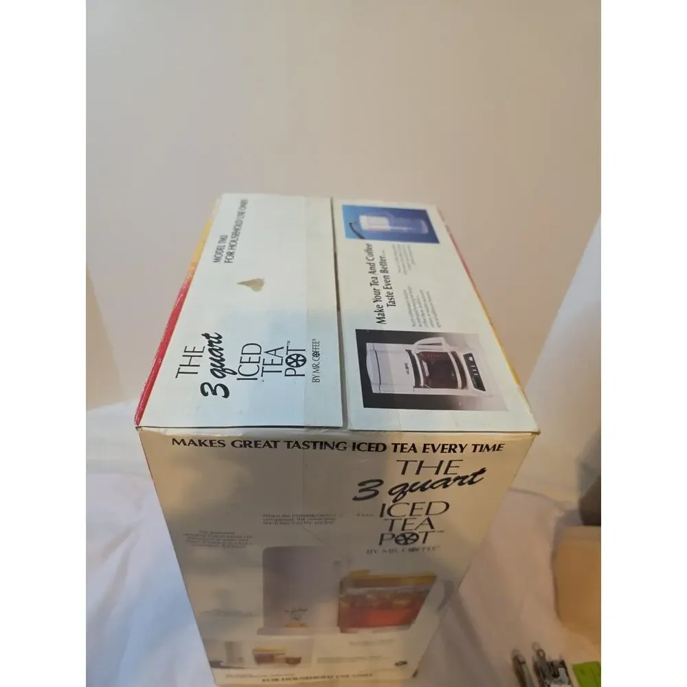 NEW Mr. Coffee Iced Tea Pot Maker 3 Qt. Bonus Two Pitchers Yellow TM3P NIB